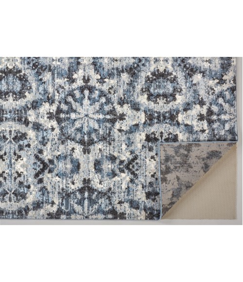 Feizy AINSLEY 3895F IN CHARCOAL/BLUE 6' 7" X 9' 6" Area Rug