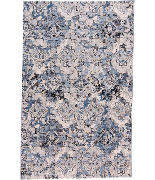 Feizy AINSLEY 3896F IN BLUE/TAN 6' 7" X 9' 6" Area Rug