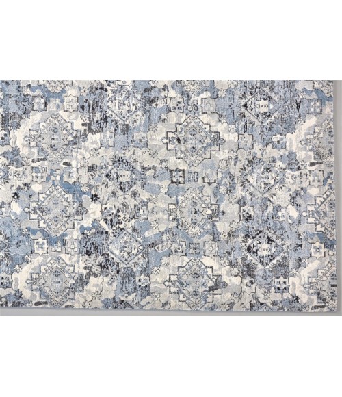 Feizy AINSLEY 3896F IN BLUE/TAN 4' 3" X 6' 3" Area Rug