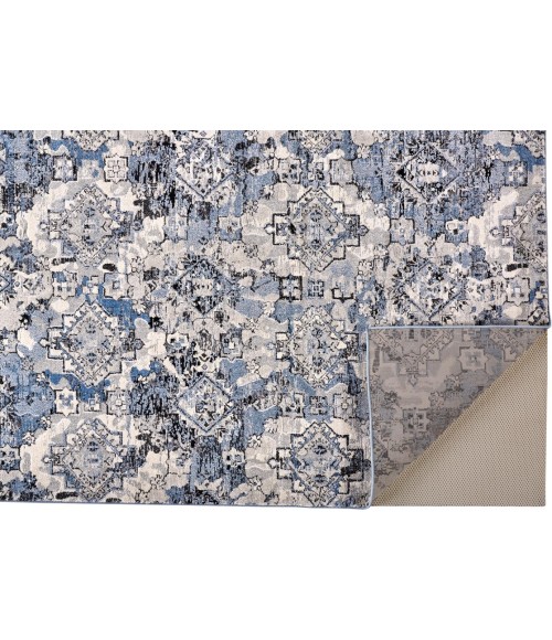 Feizy AINSLEY 3896F IN BLUE/TAN 6' 7" X 9' 6" Area Rug