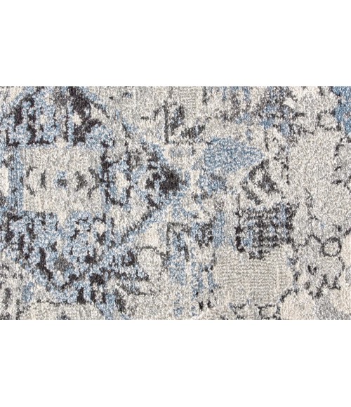 Feizy AINSLEY 3896F IN BLUE/TAN 4' 3" X 6' 3" Area Rug