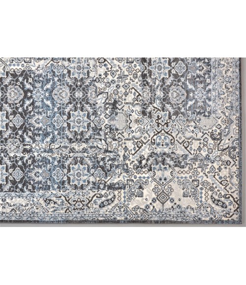 Feizy AINSLEY 3898F IN CHARCOAL/TAN 6' 7" X 9' 6" Area Rug