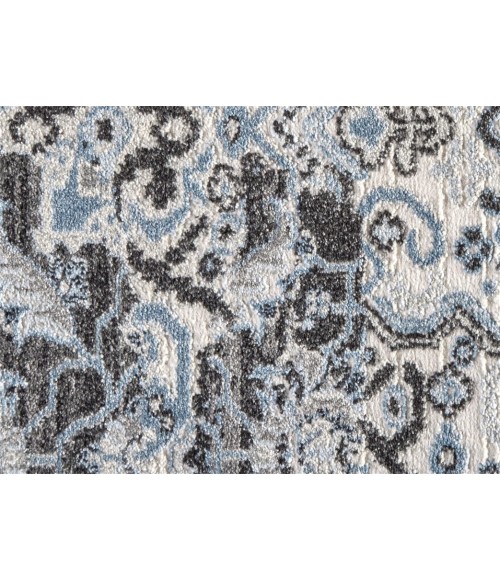 Feizy AINSLEY 3898F IN CHARCOAL/TAN 6' 7" X 9' 6" Area Rug