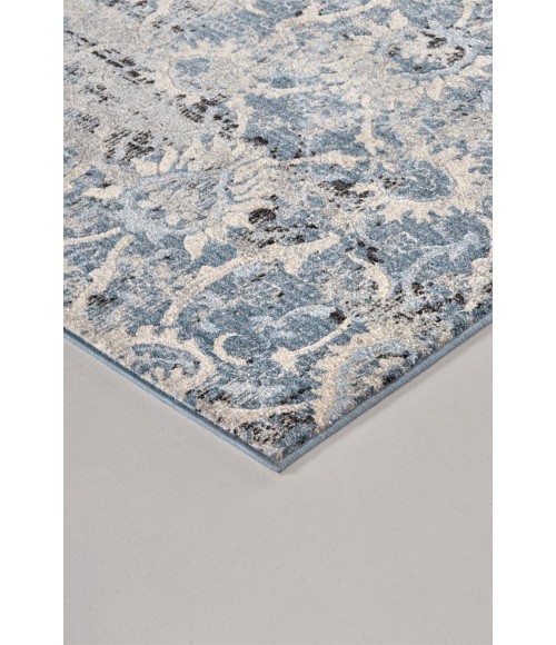 Feizy AINSLEY 3901F IN BLUE/IVORY 4' 3" X 6' 3" Area Rug