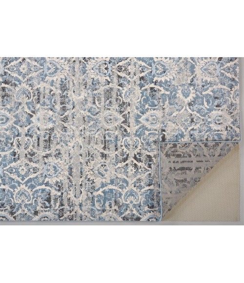 Feizy AINSLEY 3901F IN BLUE/IVORY 6' 7" X 9' 6" Area Rug