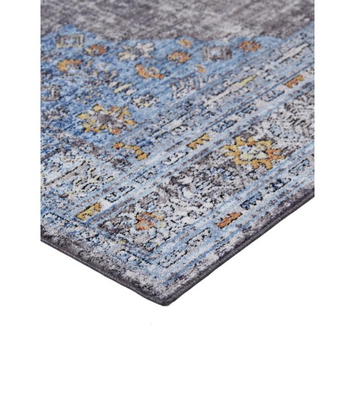 Feizy ARMANT 3912F IN BLUE/MULTI 2' 3" X 7' 9" Runner Area Rug