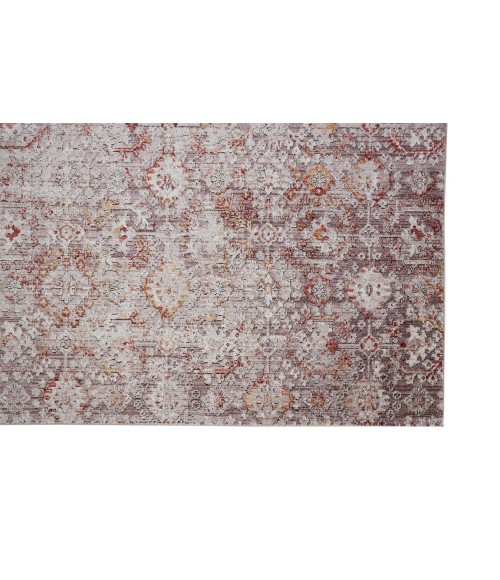 ARMANT Rug Feizy ARMANT 3946F IN PINK / GRAY 2' 3" X 7' 9" Runner Area Rug