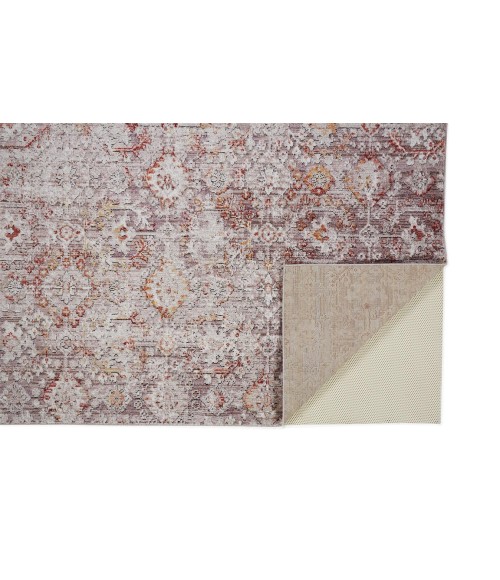 ARMANT Rug Feizy ARMANT 3946F IN PINK / GRAY 2' 3" X 7' 9" Runner Area Rug