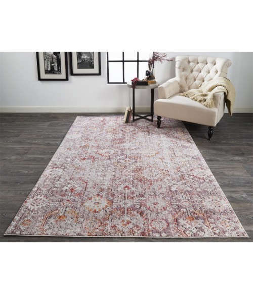 ARMANT Rug Feizy ARMANT 3946F IN PINK / GRAY 2' 3" X 7' 9" Runner Area Rug