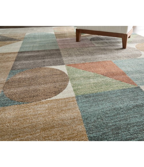 Feizy Eden Ivory/Brown/Blue EDN39QUF 9 ft. X 12 ft. Rect. Rug