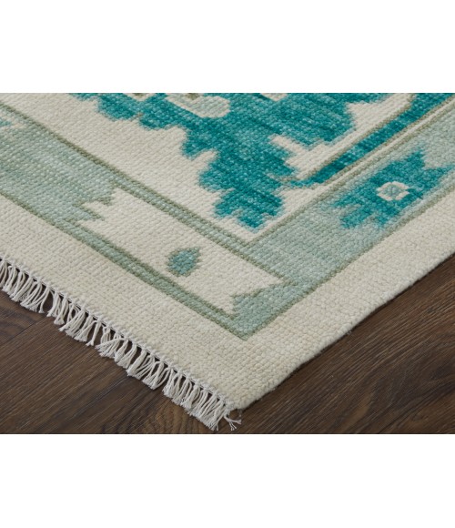 Feizy Karina IVORY/GREEN 90969G7F 8 ft. 6 in. X 11 ft. 6 in. Rectangle Rug