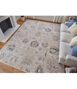 Feizy Pasha BEIGE/BLUE PAS39M9F 9 ft. 0 in. X 12 ft. 8 in. Rectangle Rug