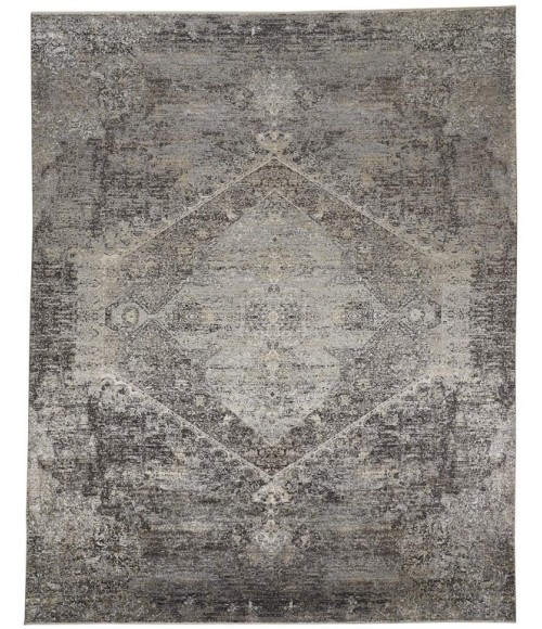 Feizy SARRANT 3963F IN SMOKE 2' 8" X 10' Runner Area Rug