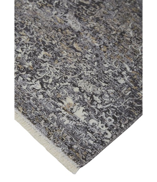 Feizy SARRANT 3963F IN SMOKE 2' 8" X 10' Runner Area Rug