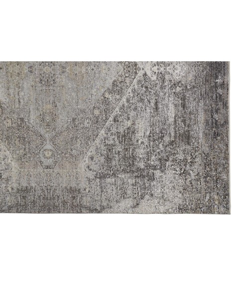 Feizy SARRANT 3963F IN SMOKE 2' 8" X 10' Runner Area Rug