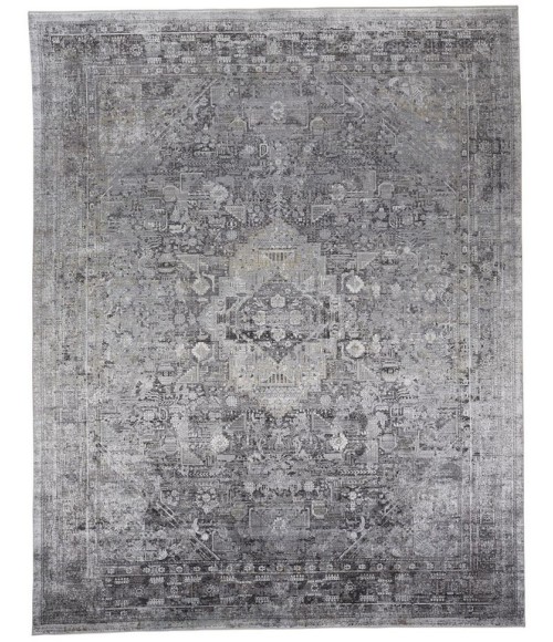 Feizy SARRANT 3966F IN GRAY 4' X 5' 3" Area Rug