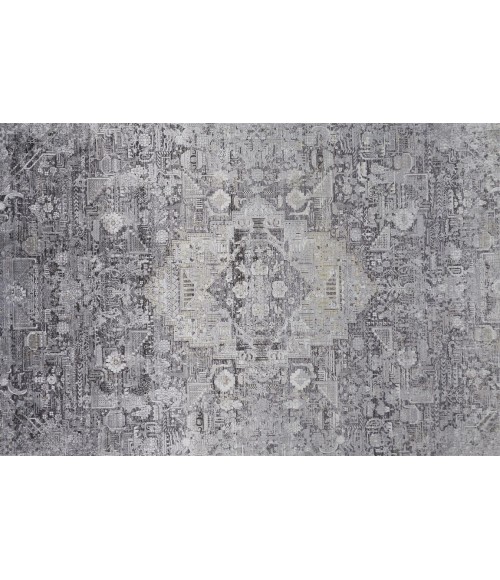 Feizy SARRANT 3966F IN GRAY 4' X 5' 3" Area Rug