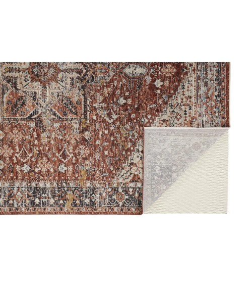 Feizy CAPRIO 3960F IN RUST 2' 6" X 10' Runner Area Rug