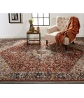 Feizy CAPRIO 3960F IN RUST 2' 6" X 10' Runner Area Rug