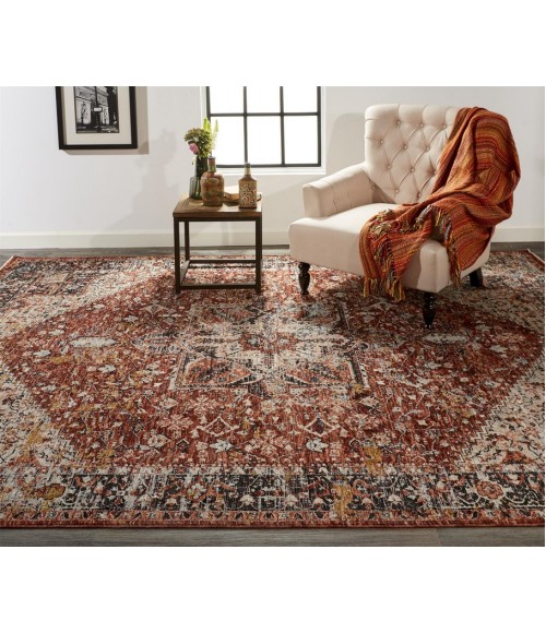 Feizy CAPRIO 3960F IN RUST 2' 6" X 10' Runner Area Rug
