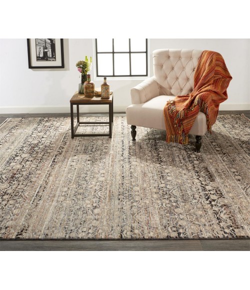 Feizy CAPRIO 3961F IN STONE 2' 6" X 10' Runner Area Rug