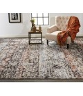 CAPRIO Rug Feizy CAPRIO 3962F IN BLUE/RUST 2' X 3' 4" Area Rug