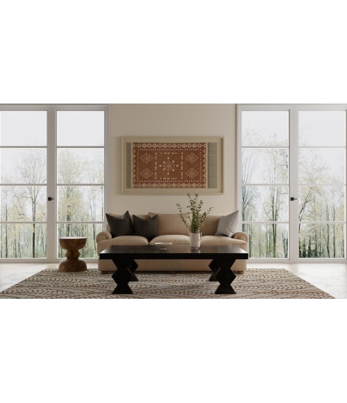 Feizy Wallace White/Brown WAL8A44F 2 ft. X 3 ft. Rect. Rug