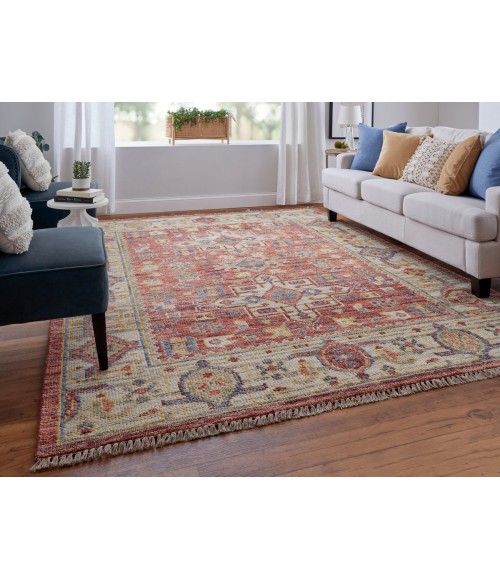 Feizy Fillmore RUST/BEIGE Rug FIL69CKF 5 ft. X 8 ft. Rectangle - Rugs Town Feizy Fillmore RUST/BEIGE FIL69CKF 5 ft. X 8 ft. Rectangle Rug