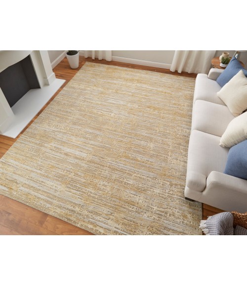 Feizy Eastfield GOLD/IVORY EAS69FQF 4 ft. X 6 ft. Rectangle Rug