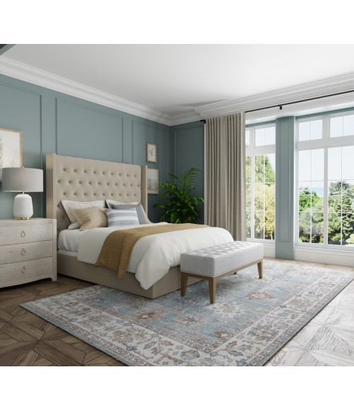 Feizy Dartmouth Blue/Ivory/Brown Rug DRT39QNF 5 ft. X 7 ft. 6 in. Rect. - Rugs Town Feizy Dartmouth Blue/Ivory/Brown DRT39QNF 5 ft. X 7 ft. 6 in. Rect. Rug