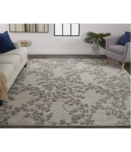 Feizy BELLA 8832F IN SILVER/GRAY 8' x 10' Area Rug