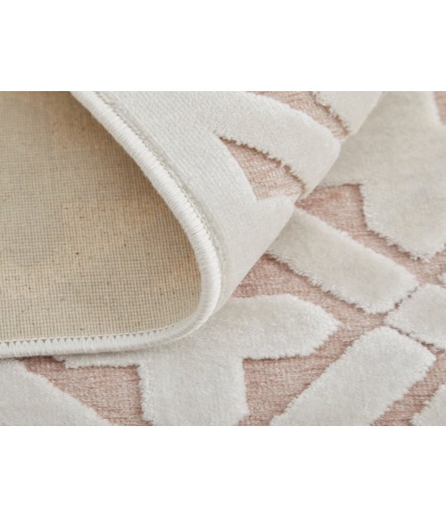 Feizy Saphir Mira BLUSH/WHITE Rug 6803500F 9 ft. 8 in. X 12 ft. 7 in. Rectangle - Rugs Town Feizy Saphir Mira BLUSH/WHITE 6803500F 9 ft. 8 in. X 12 ft. 7 in. Rectangle Rug