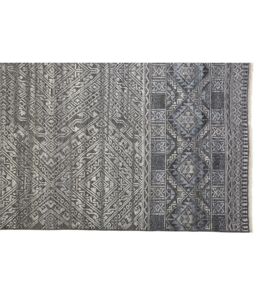 Feizy PAYTON 6495F IN BLUE/GRAY 7' 9" x 9' 9" Area Rug