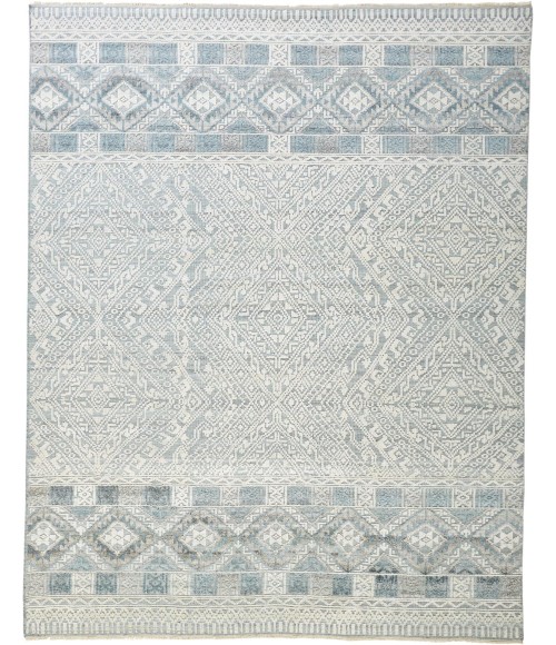 Feizy PAYTON 6495F IN GRAY/BLUE 7' 9" x 9' 9" Area Rug