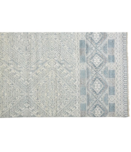 Feizy PAYTON 6495F IN GRAY/BLUE 2' 6" X 10' Runner Area Rug