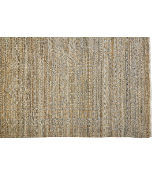 Feizy PAYTON 6496F IN BROWN/GRAY 2' 6" x 8' Runner Area Rug