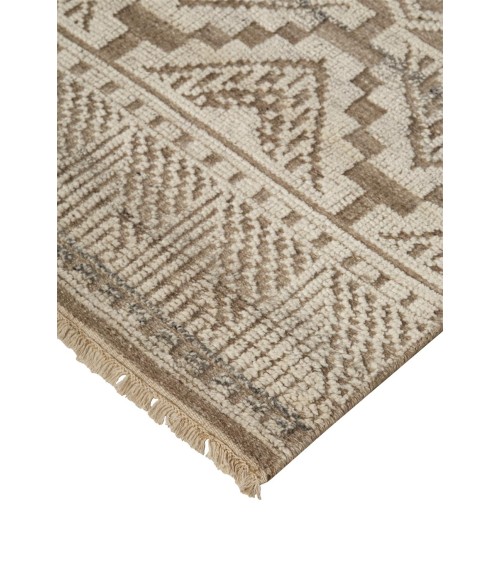 Feizy PAYTON 6497F IN BEIGE/GRAY 2' 6" X 10' Runner Area Rug