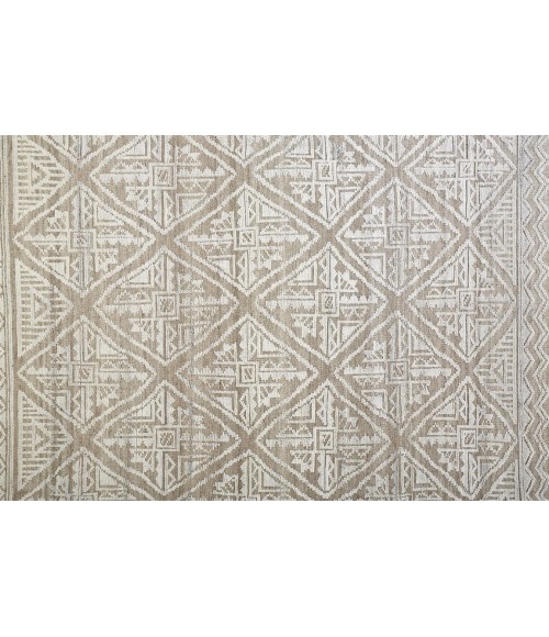 Feizy PAYTON 6497F IN BEIGE/GRAY 2' 6" X 10' Runner Area Rug