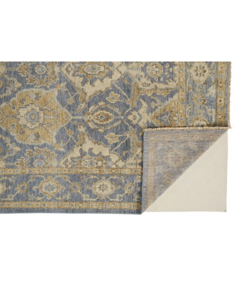 Feizy CARRINGTON 6502F IN LIGHT BLUE/BEIGE 7' 9" x 9' 9" Area Rug
