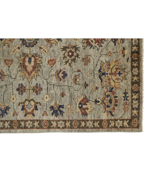 CARRINGTON Rug Feizy CARRINGTON 6503F IN GREEN GRAY 2' x 3' Sample Area Rug