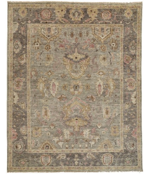 Feizy CARRINGTON 6504F IN GRAY/PINK 3' 6" x 5' 6" Area Rug