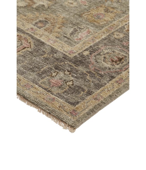 Feizy CARRINGTON 6504F IN GRAY/PINK 3' 6" x 5' 6" Area Rug
