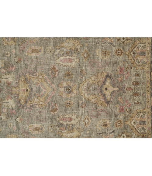 Feizy CARRINGTON 6504F IN GRAY/PINK 3' 6" x 5' 6" Area Rug