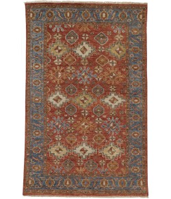 Feizy Carrington 6505F ORANGE/BLUE Area Rug 2 ft. X 3 ft.