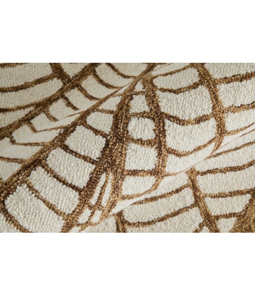 Feizy Wallace White/Brown WAL8A44F 2 ft. X 3 ft. Rect. Rug