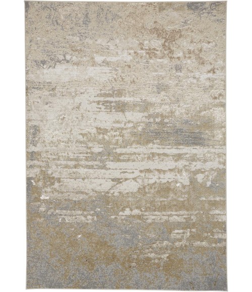 AURA Rug Feizy AURA 3567F IN BEIGE/GOLD 2' 10" X 7' 10" Runner Area Rug
