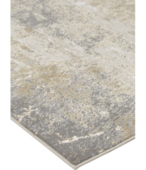 AURA Rug Feizy AURA 3567F IN BEIGE/GOLD 2' 10" X 7' 10" Runner Area Rug