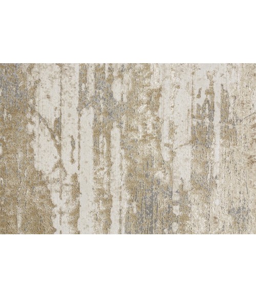 AURA Rug Feizy AURA 3567F IN BEIGE/GOLD 2' 10" X 7' 10" Runner Area Rug