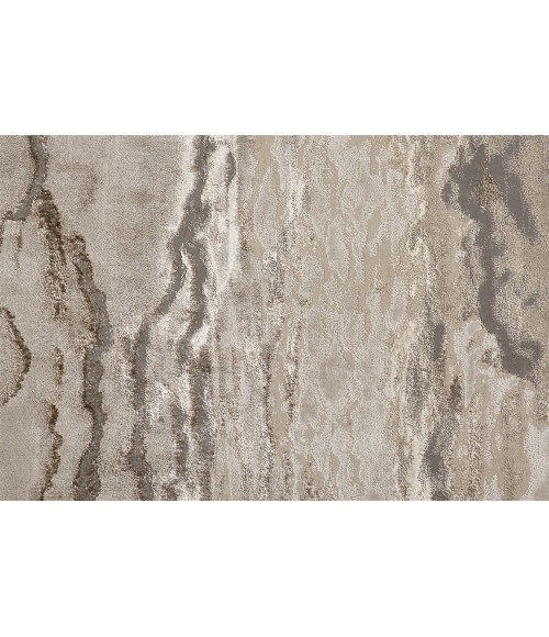 Feizy AURA 3727F IN BEIGE/GOLD 1' 8" X 2' 10" Sample Area Rug