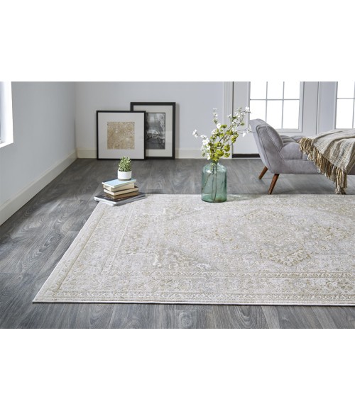 Feizy AURA 3734F IN BROWN/GOLD 5' x 8' Area Rug